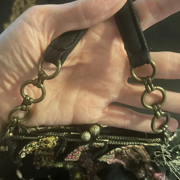 Vintage Mary Frances beaded purse sequin silk crossbody bags - Picture 6 of 12